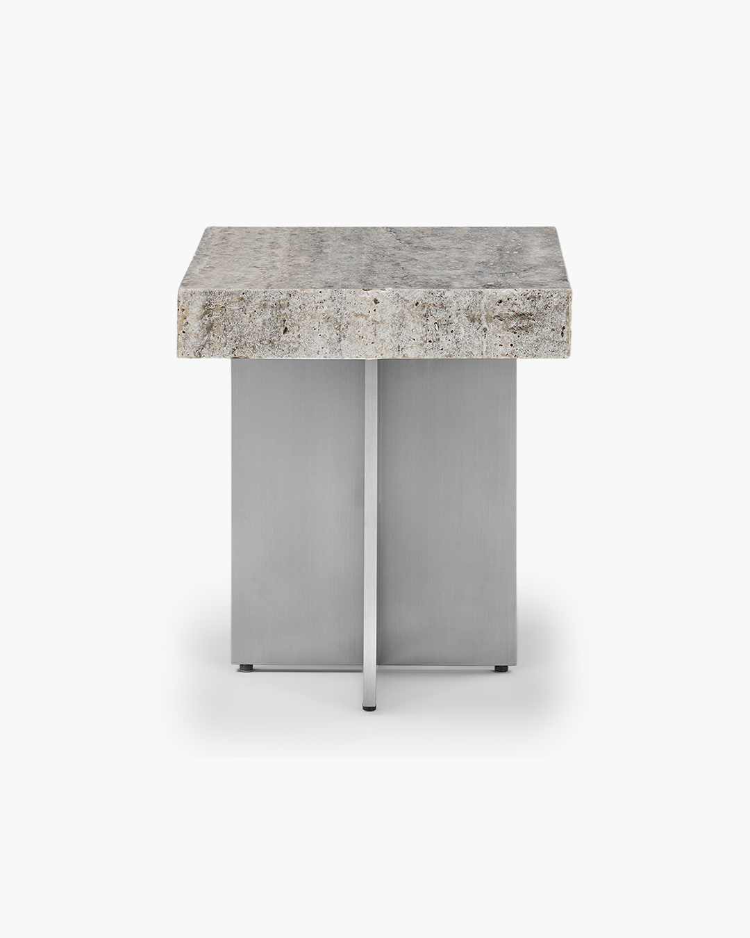 Zaha Travertine Side Table