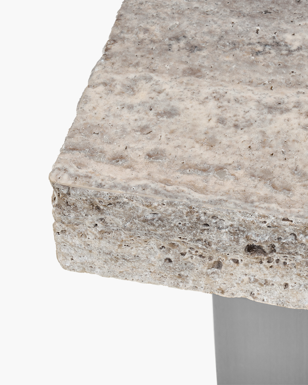 Zaha Travertine Side Table