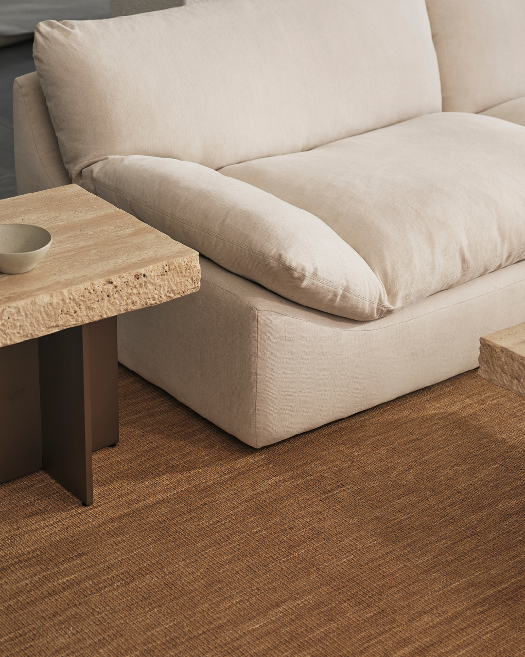 Zaha Travertine Side Table