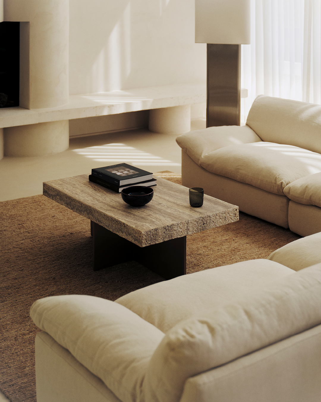 Zaha Travertine Coffee Table