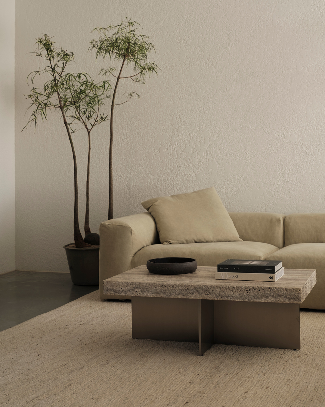 Zaha Travertine Coffee Table