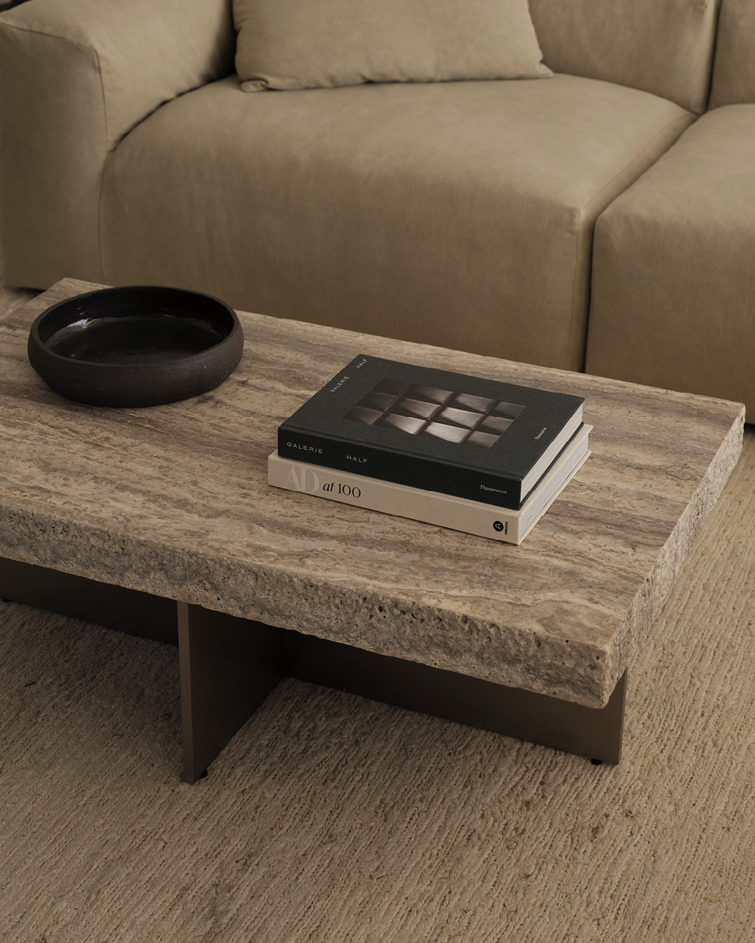 Zaha Travertine Coffee Table