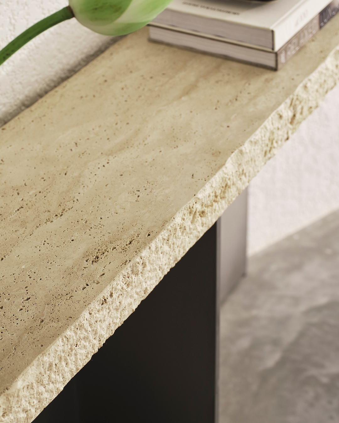 Zaha Travertine Console