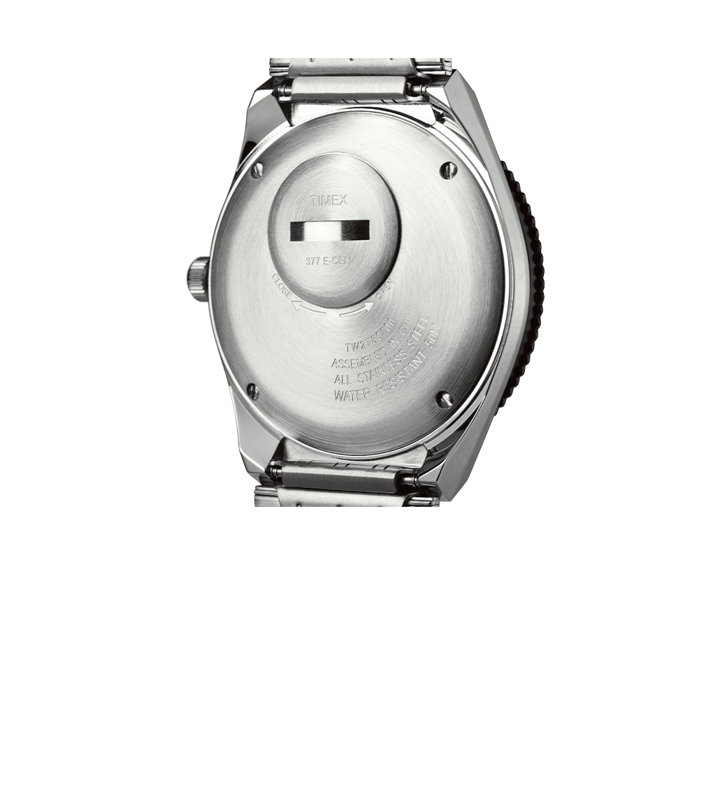 Q Timex Reissue 38mm Stainless Steel Bracelet Watch TW2T80700