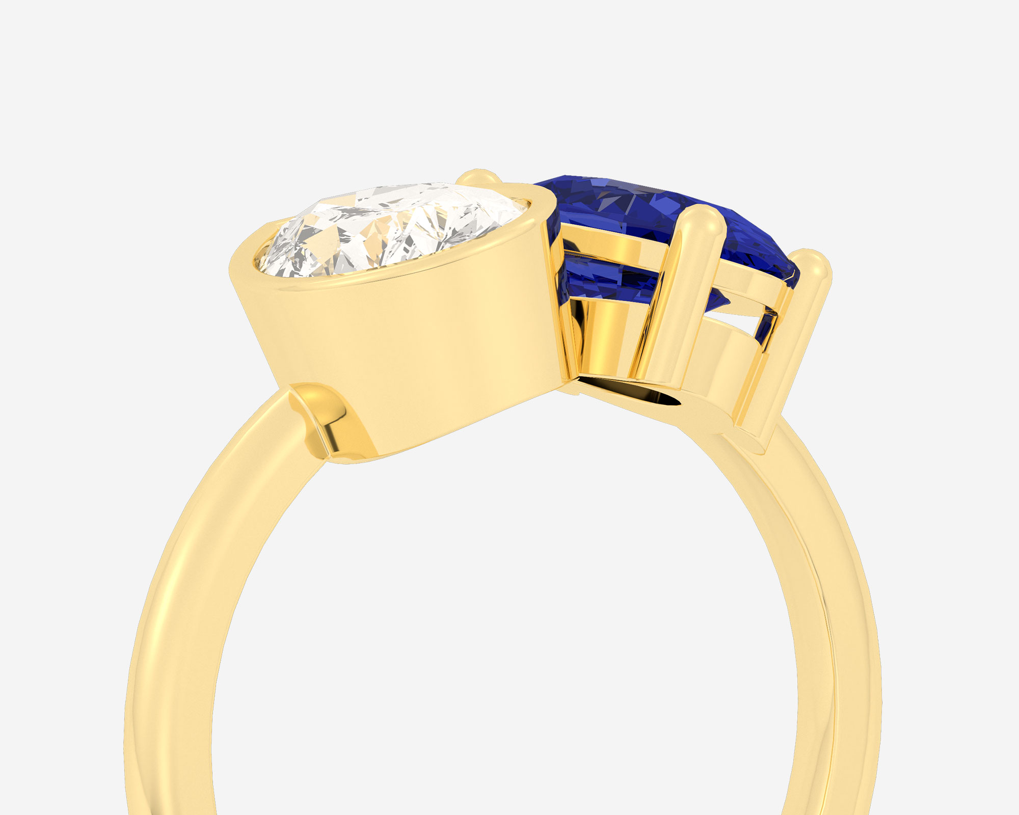 The Gem Toi et Moi — Oval/Emerald