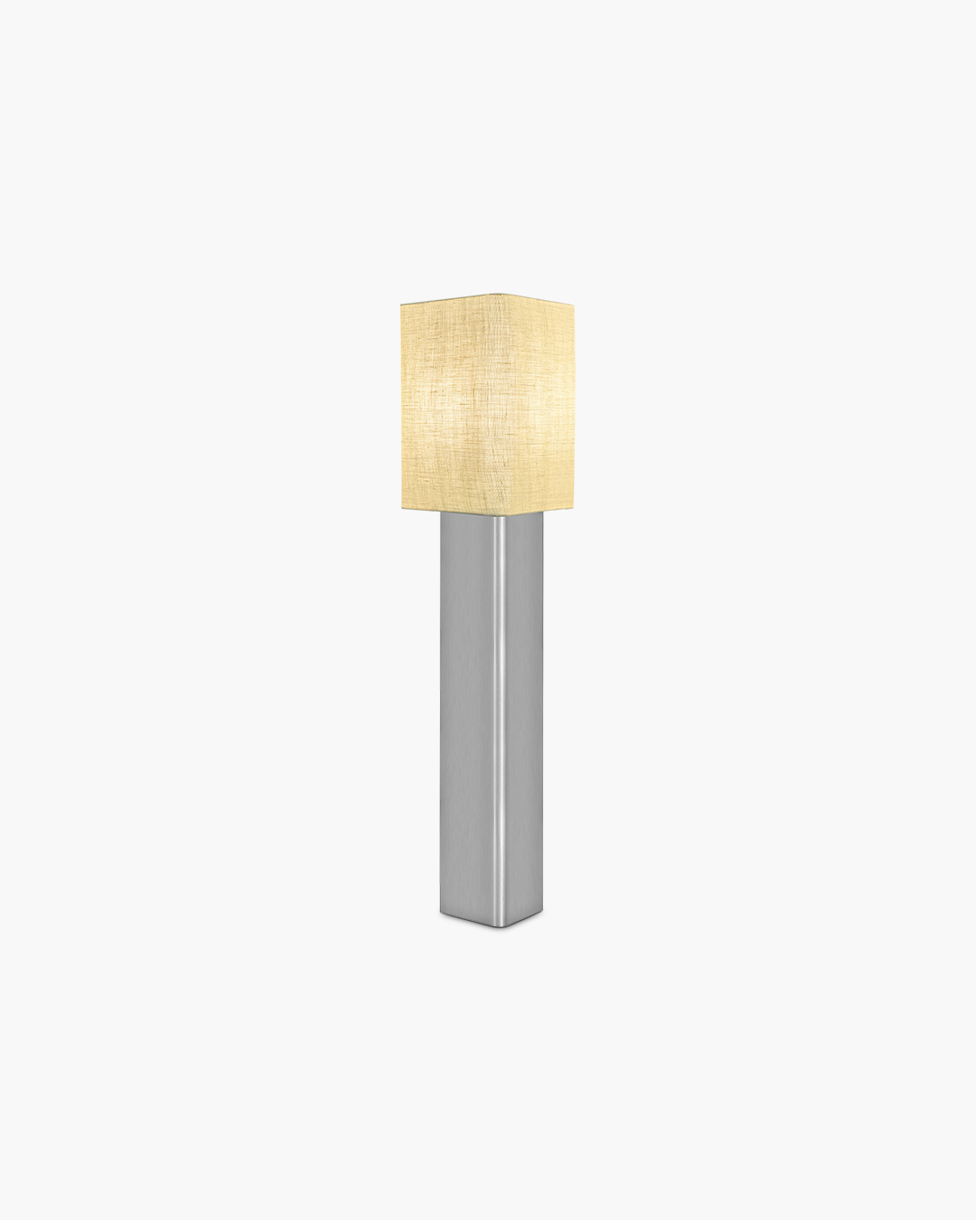 Raw Linen Shade Prism Floor Lamp