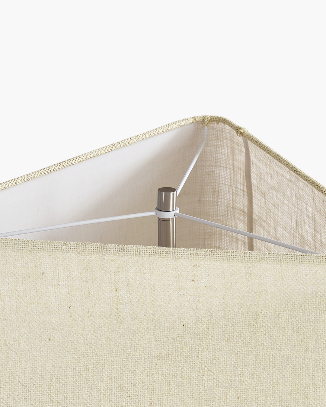 Raw Linen Shade Prism Floor Lamp