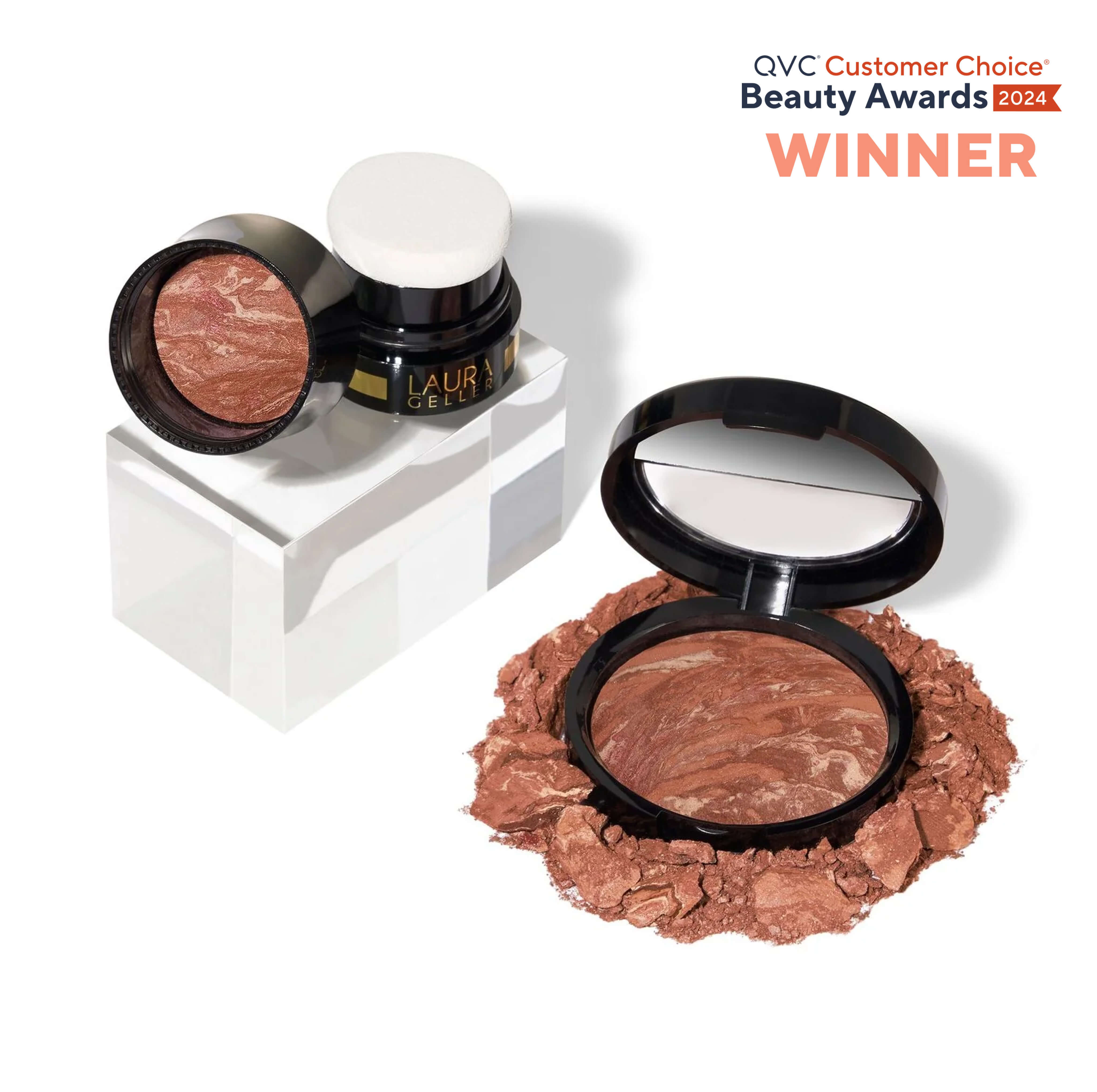 Home + away bronzer deep soldier with QVC badge 