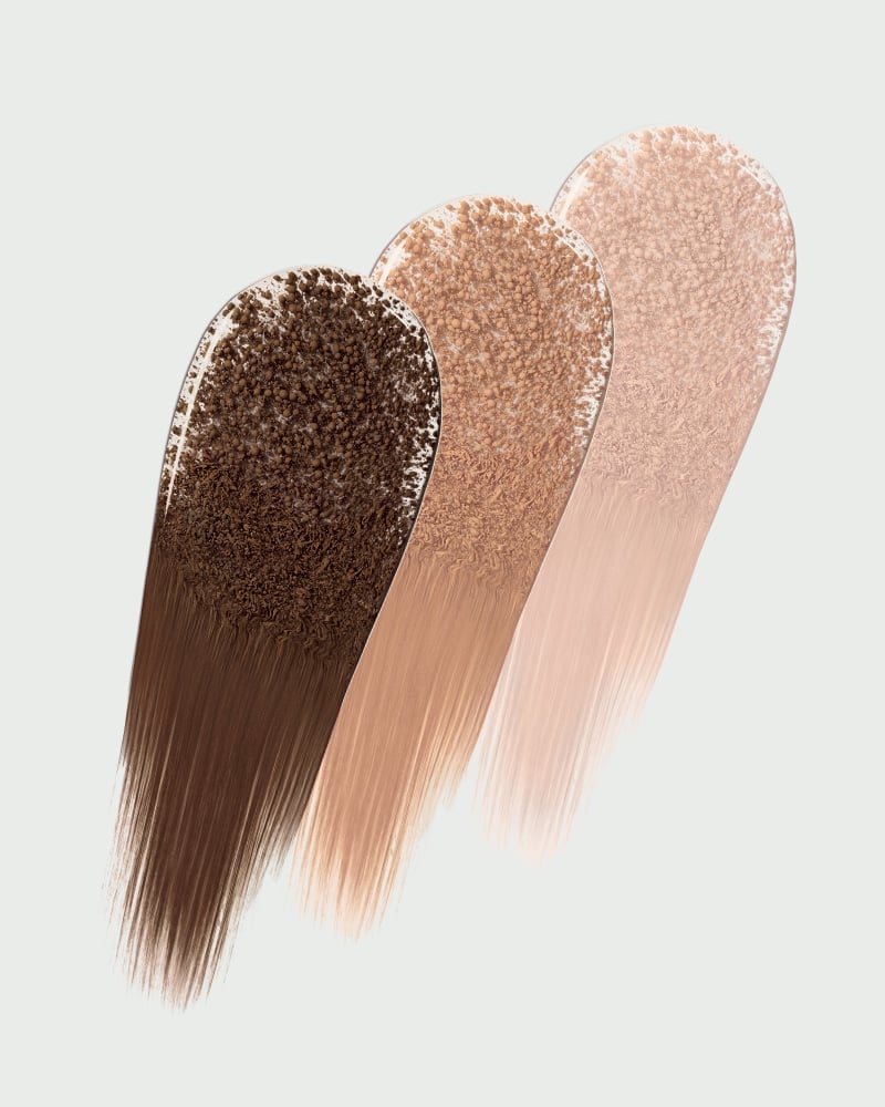 Product swatches of the Skin Enhance Luminous Tinted Serum in shades 140, 70 and 10.