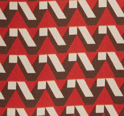 Printed Swim Short - Cocoa/Red V Monogram
