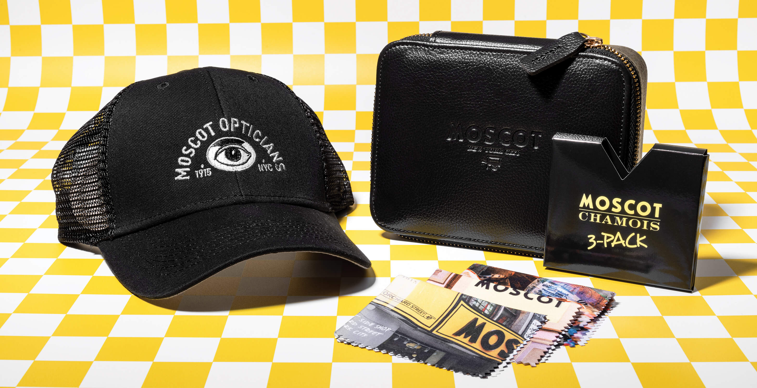 The ESSENTIALS KIT, includes The TRAVEL CASE MINI, The CHAMOIS 3 PACK, and The SNAPBACK