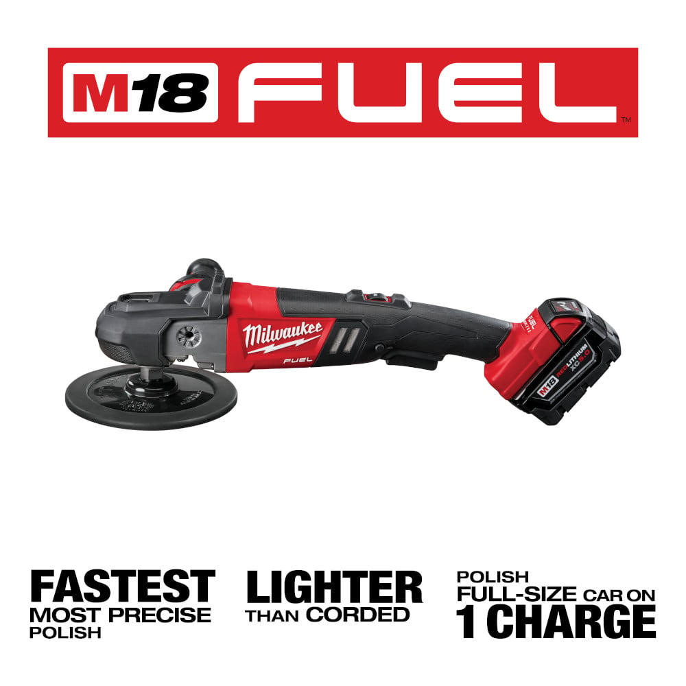 18V M18 FUEL Lithium-Ion Cordless 7" Variable Speed Polisher Kit (One Battery)