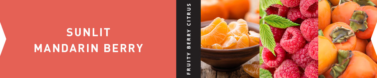 Collage for Sunlit Mandarin Berry 6.5oz Jar Candle