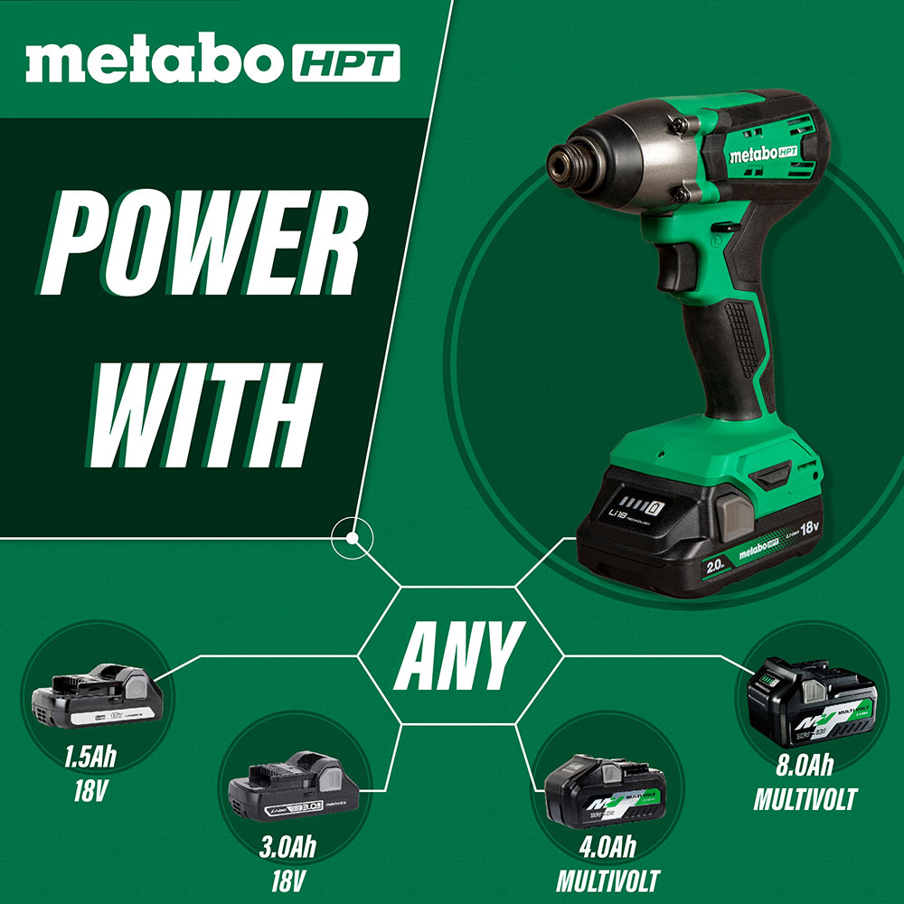 18V Lithium-Ion Cordless Brushed Impact Driver Kit 2.0 Ah