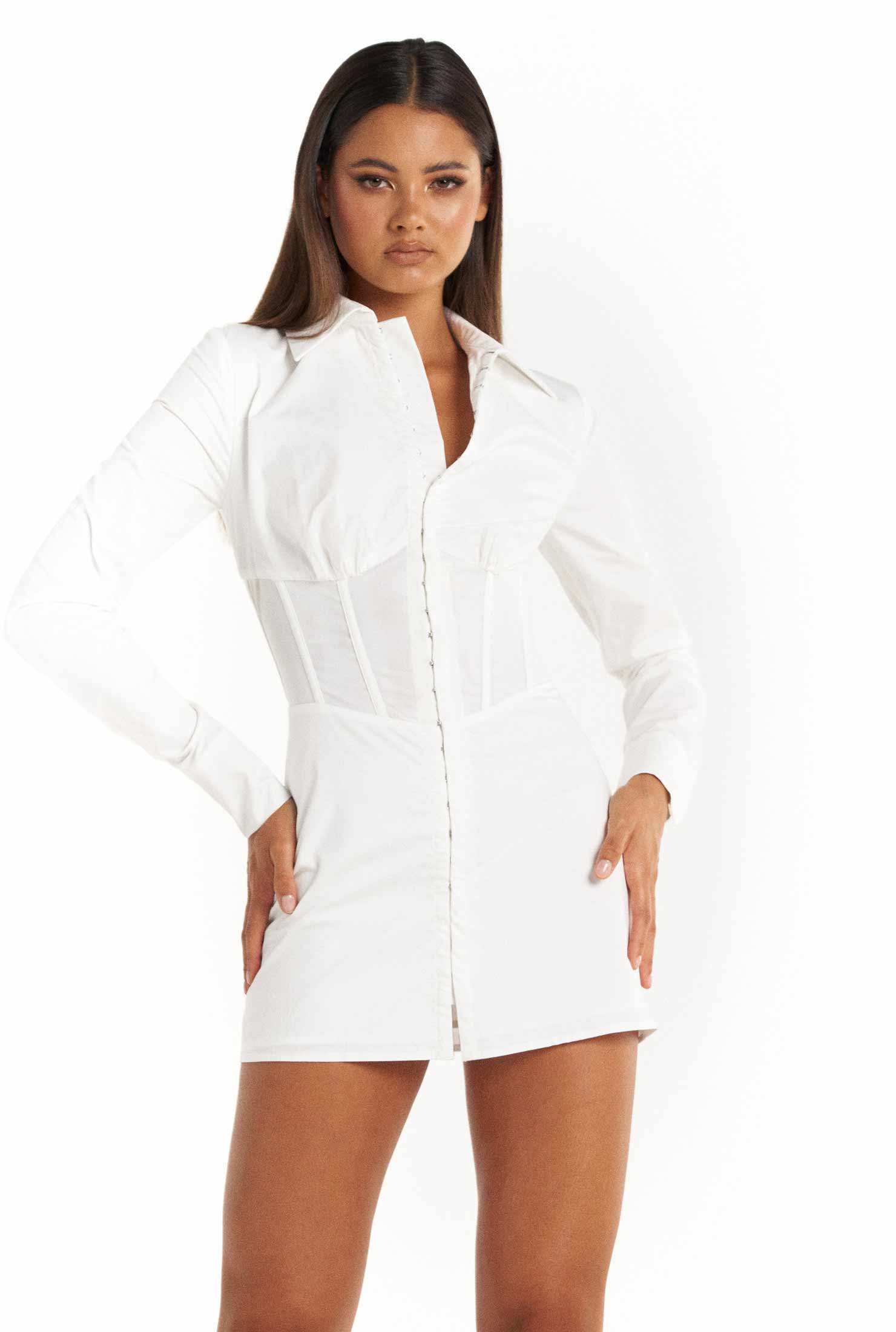 THE ZACH DRESS WHITE