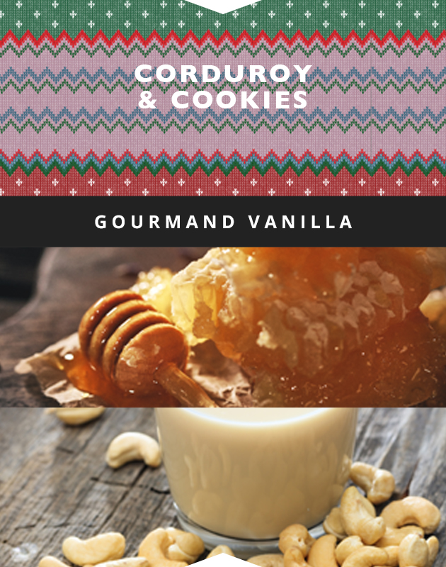 Collage for Corduroy & Cookies 3-wick 10oz Jar Candle