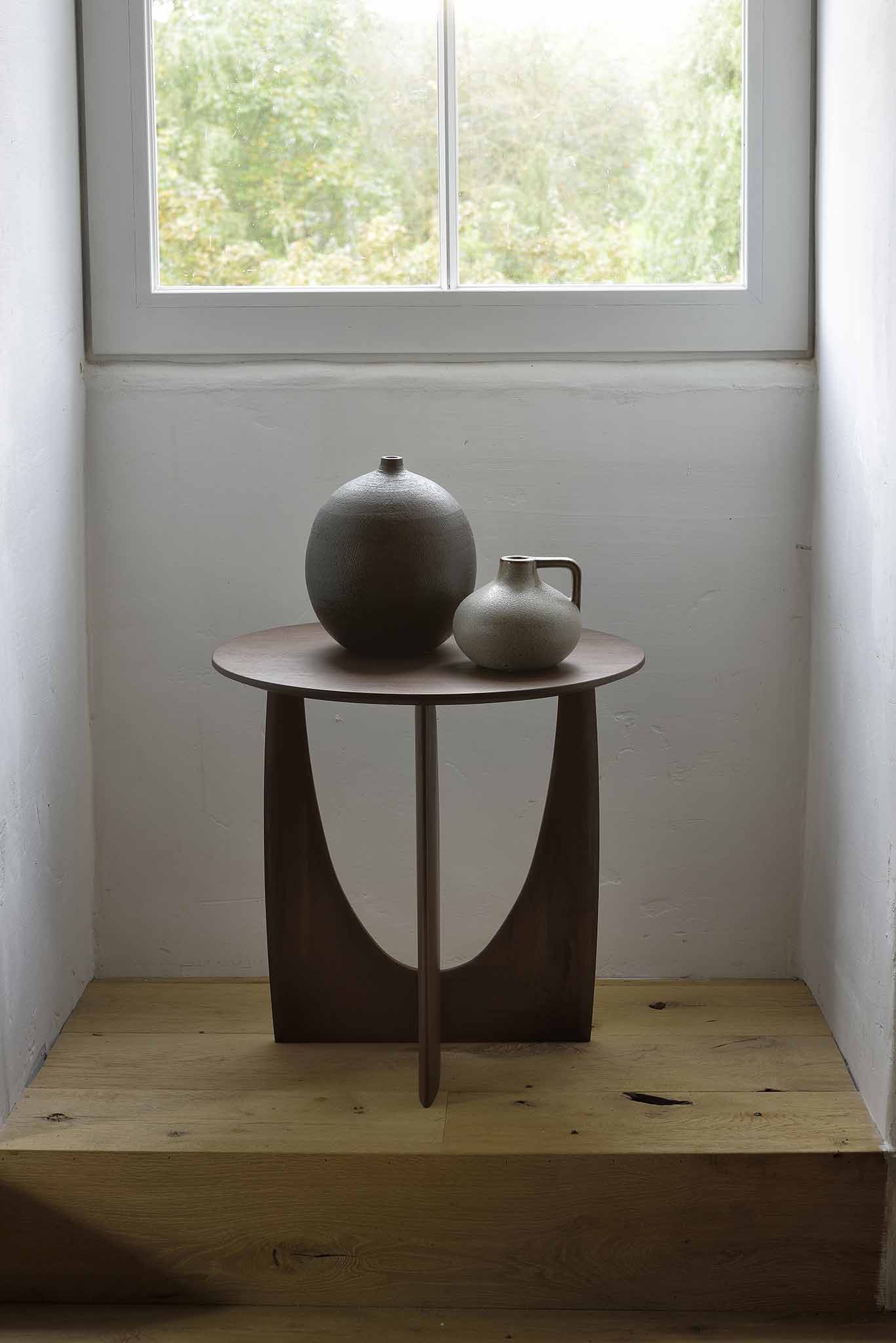 Ethnicraft Teak Geometric Side Table Trit House