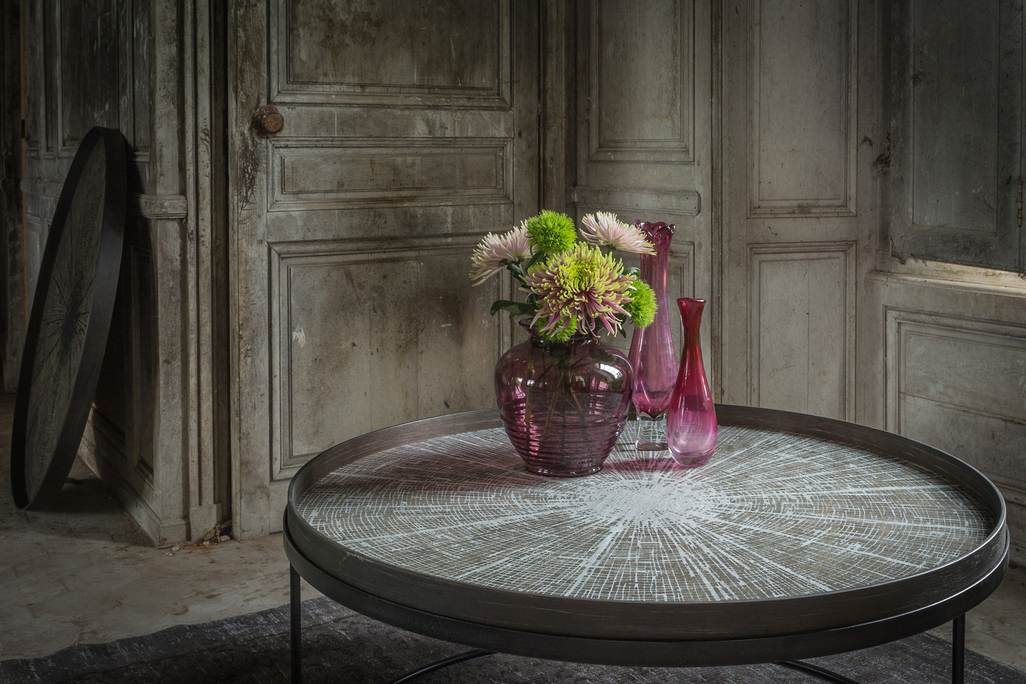 Ethnicraft Round Tray Coffee Table