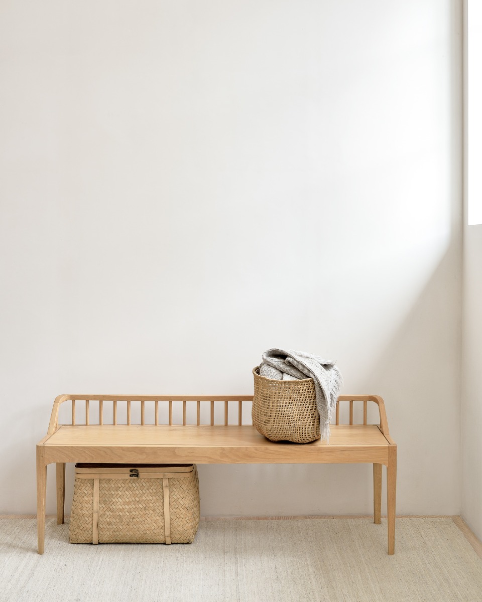 Ethnicraft Oak Spindle Bench