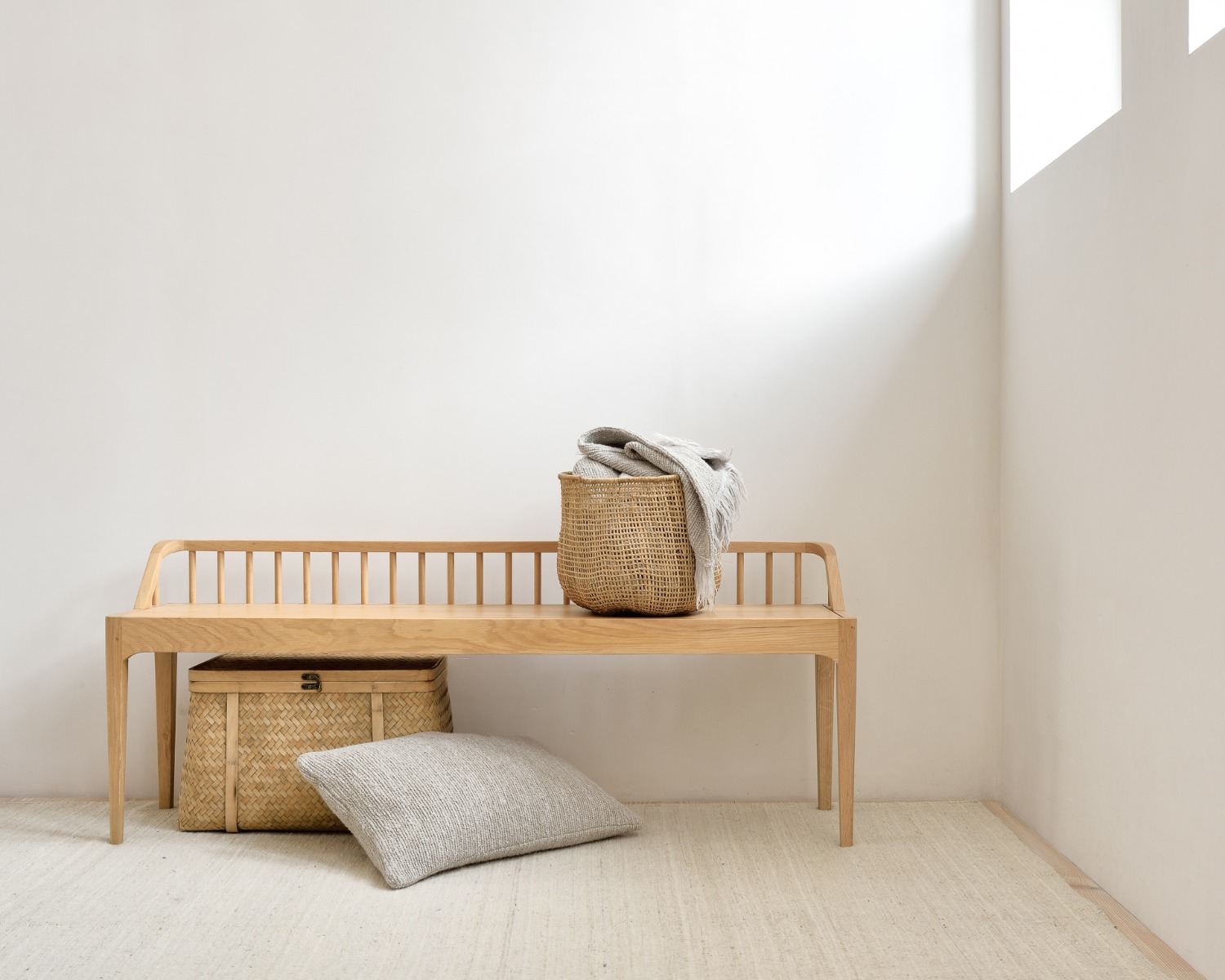 Ethnicraft Oak Spindle Bench