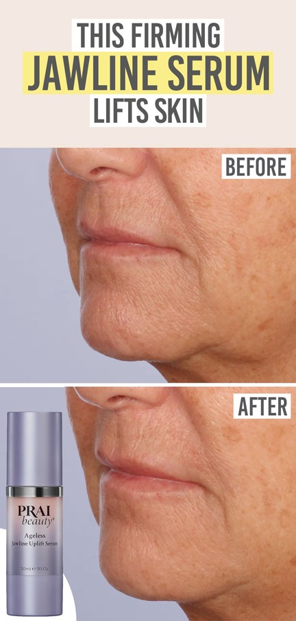 Prai Ageless Jawline Uplift Serum - Beauty and the Boutique - This firming jawline serum lifts skin!