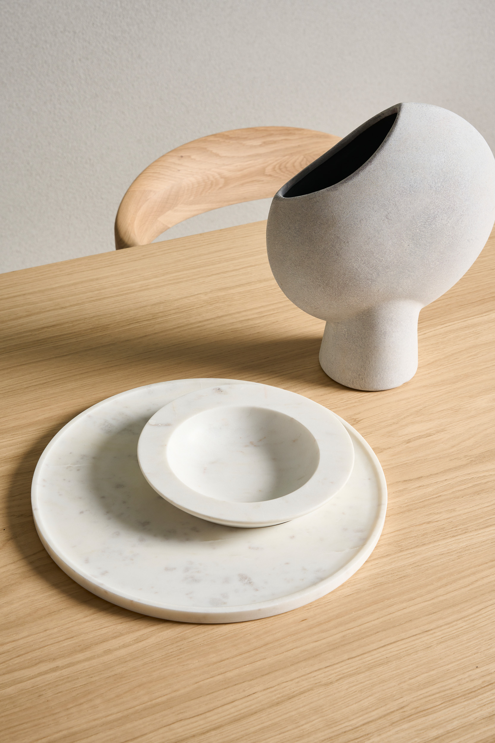 Celine Marble Bowl and Platter Set