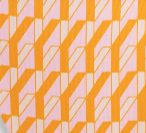 Silk Relaxed Pant - Bright Orange/Pink V Monogram