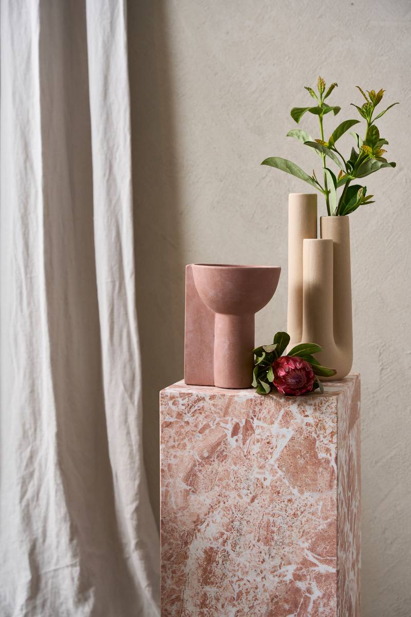 Luka Stoneware Deco Vase - Nature