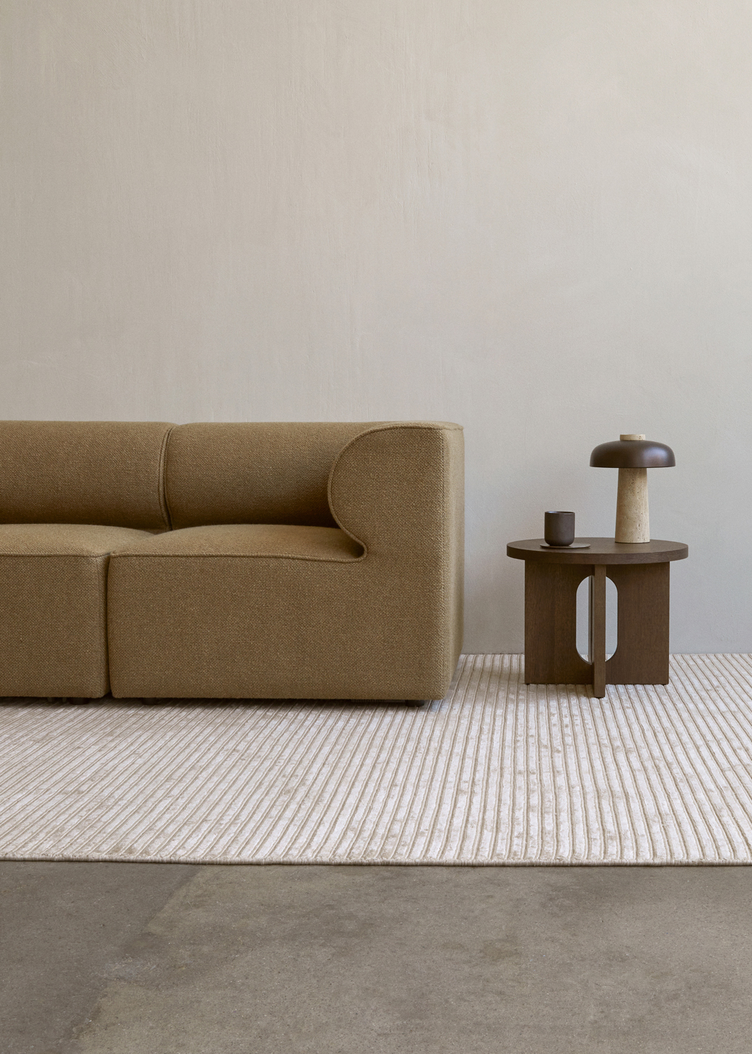 Reverse Travertine Table Lamp