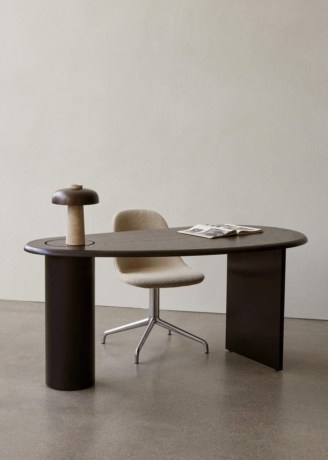 Reverse Travertine Table Lamp