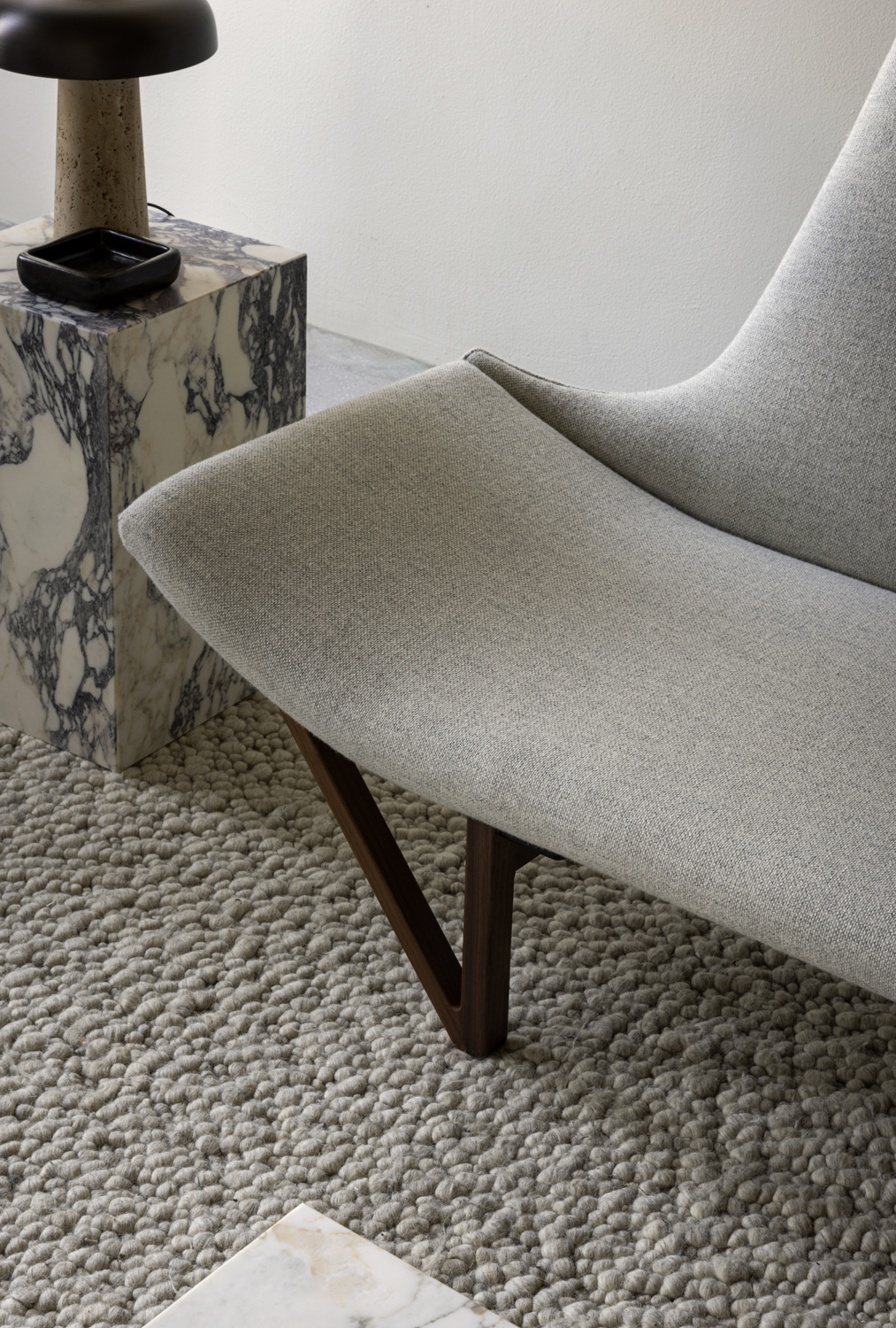 Reverse Travertine Table Lamp
