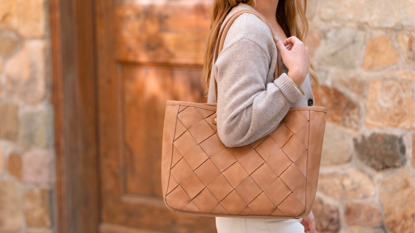 Nisolo Carry-All Handwoven Tote Almond