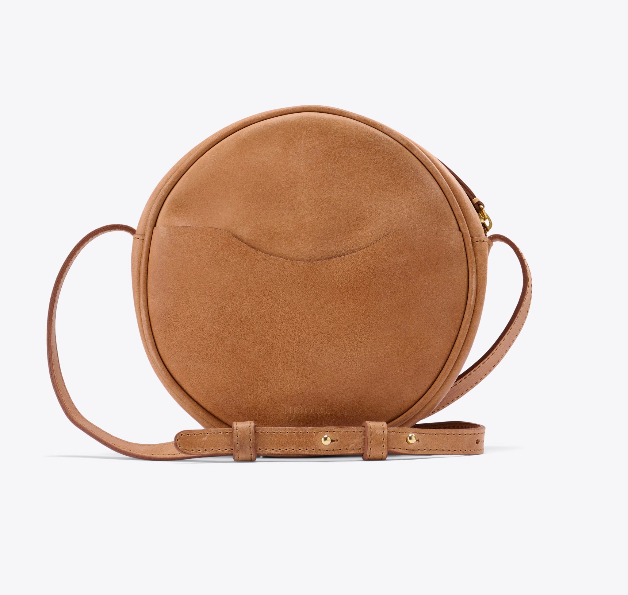 Nisolo Carry-All Circle Crossbody Almond - Every Nisolo product is built on the foundation of comfort, function, and design. 
