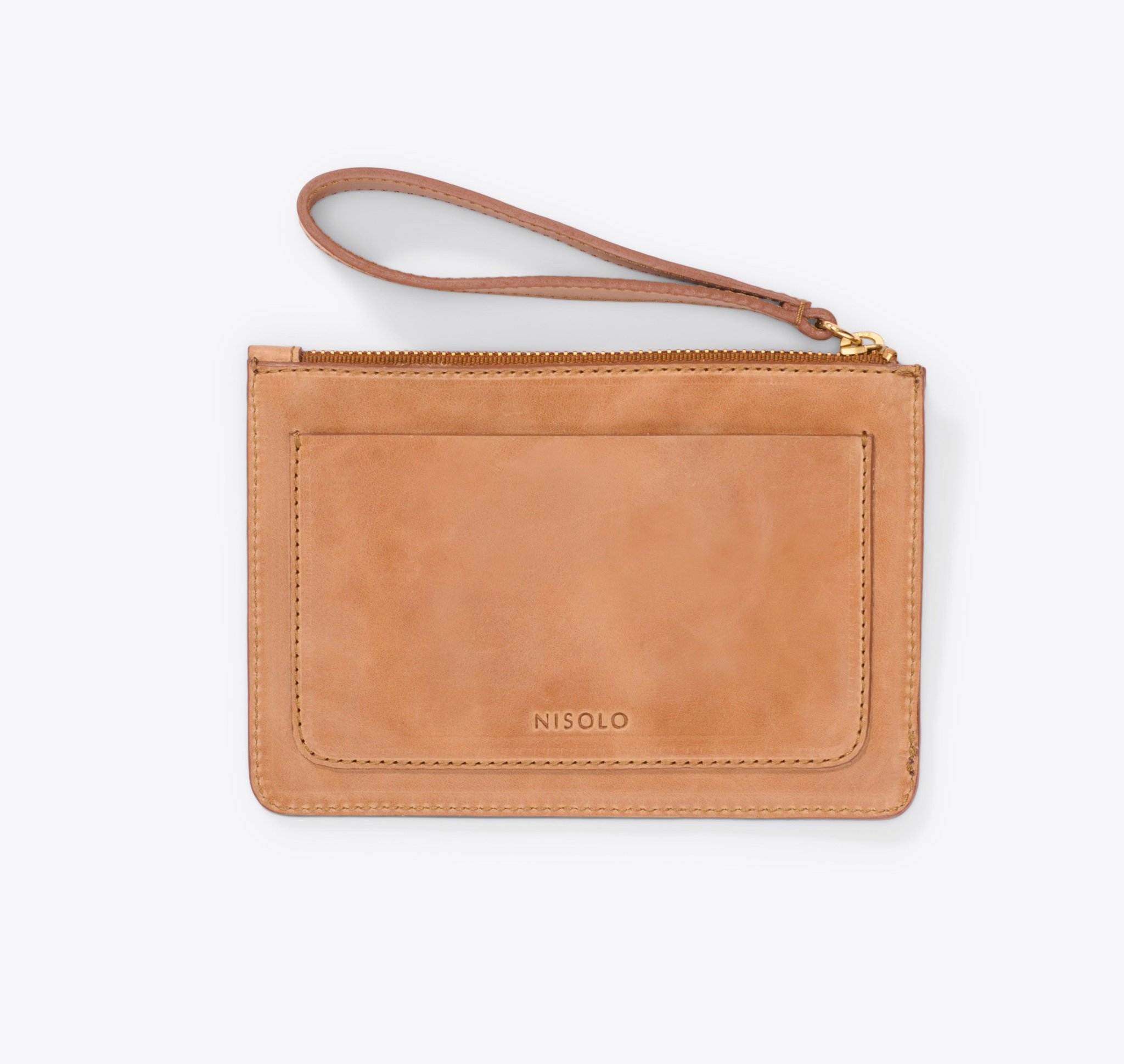 Nisolo Go-To Wristlet Clutch Almond - Every Nisolo product is built on the foundation of comfort, function, and design. 