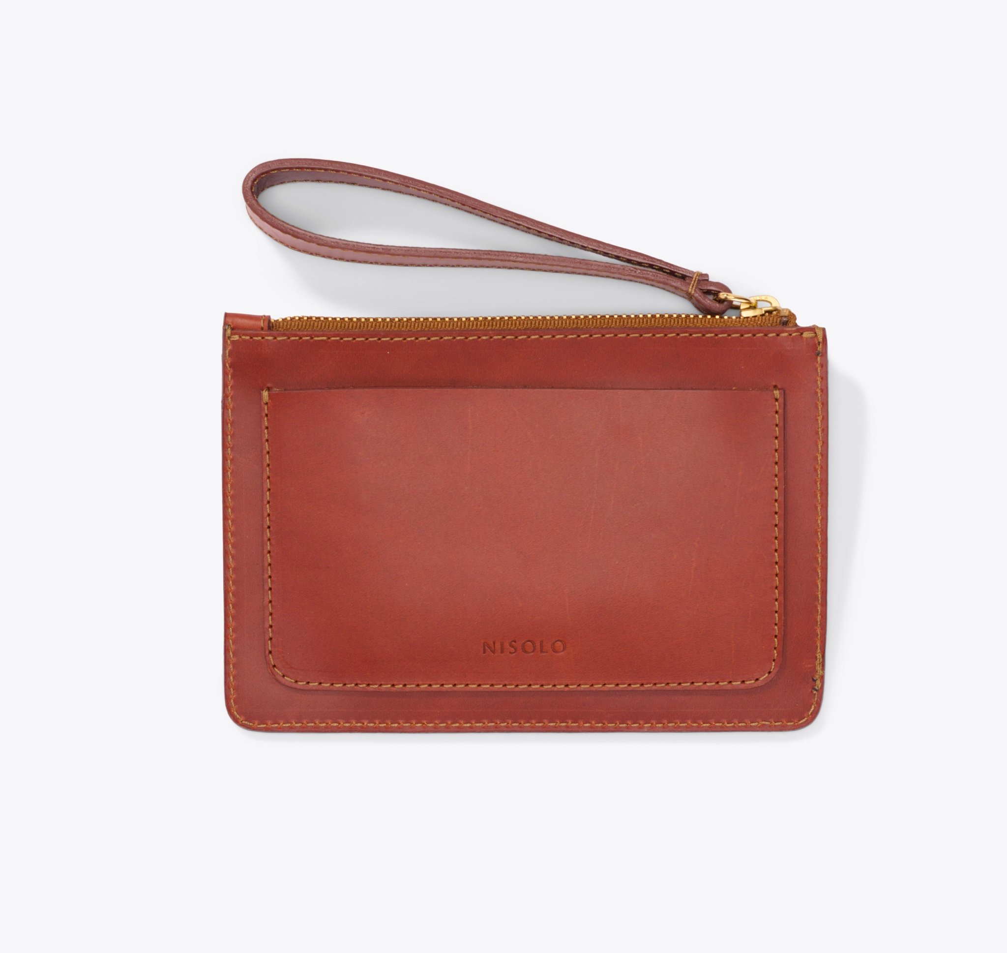 Nisolo Go-To Wristlet Clutch Brandy - Every Nisolo product is built on the foundation of comfort, function, and design. 