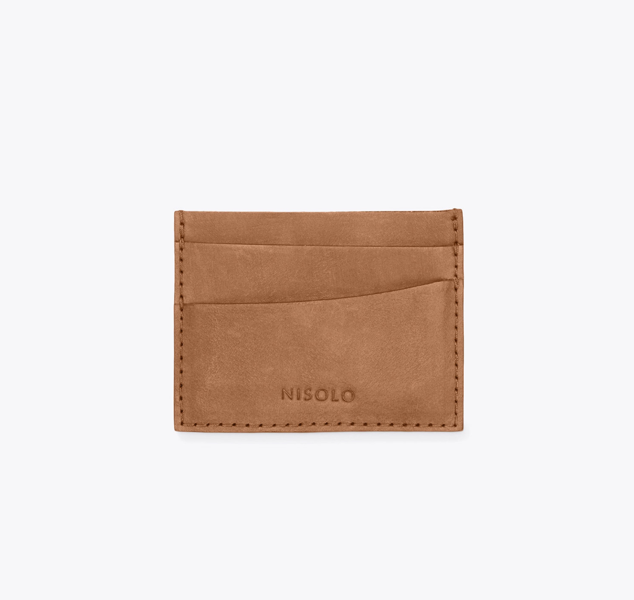 Nisolo Upcycled Leather Card Case Almond - Every Nisolo product is built on the foundation of comfort, function, and design. 