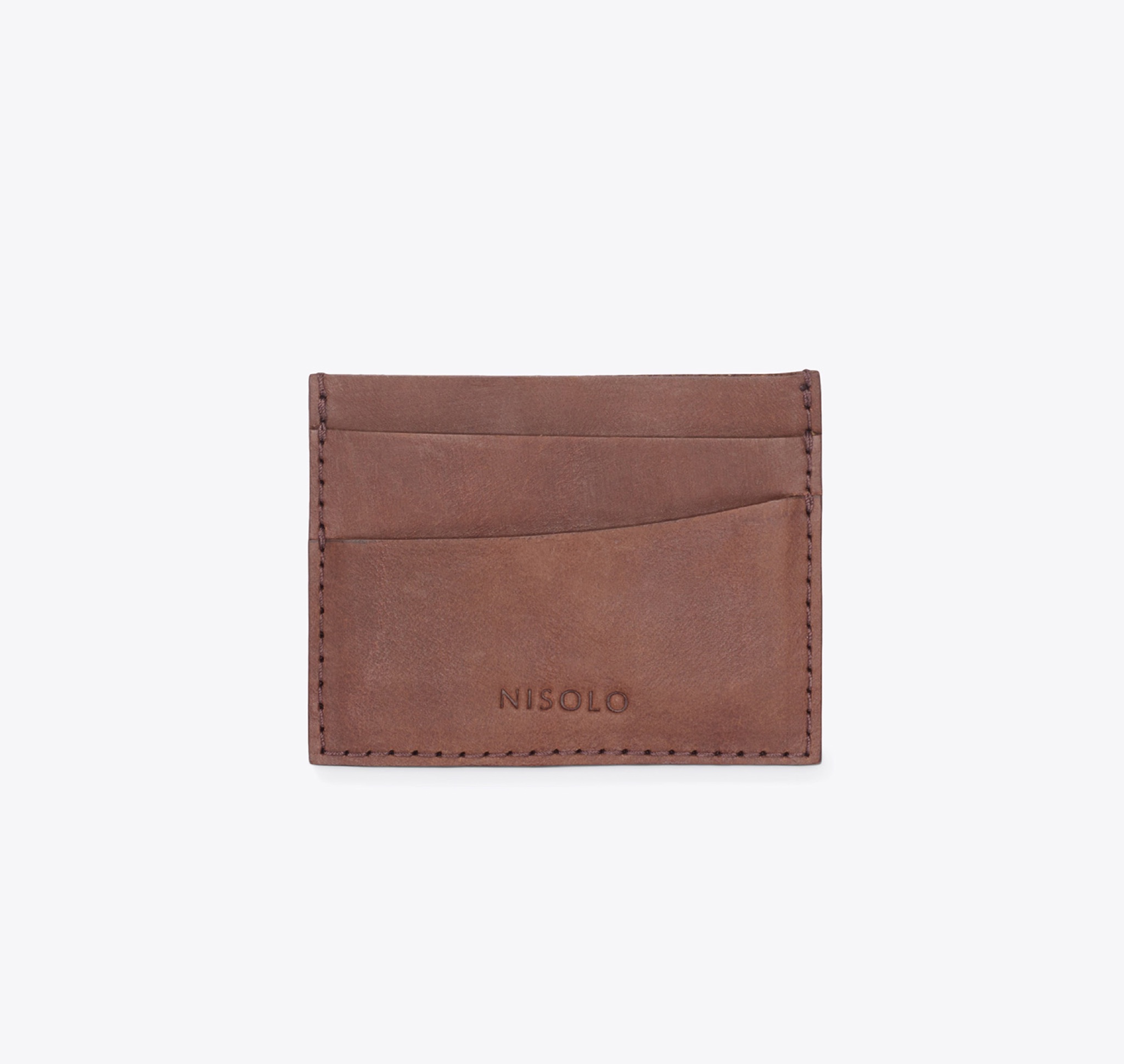 Nisolo Upcycled Leather Card Case Chestnut - Every Nisolo product is built on the foundation of comfort, function, and design. 