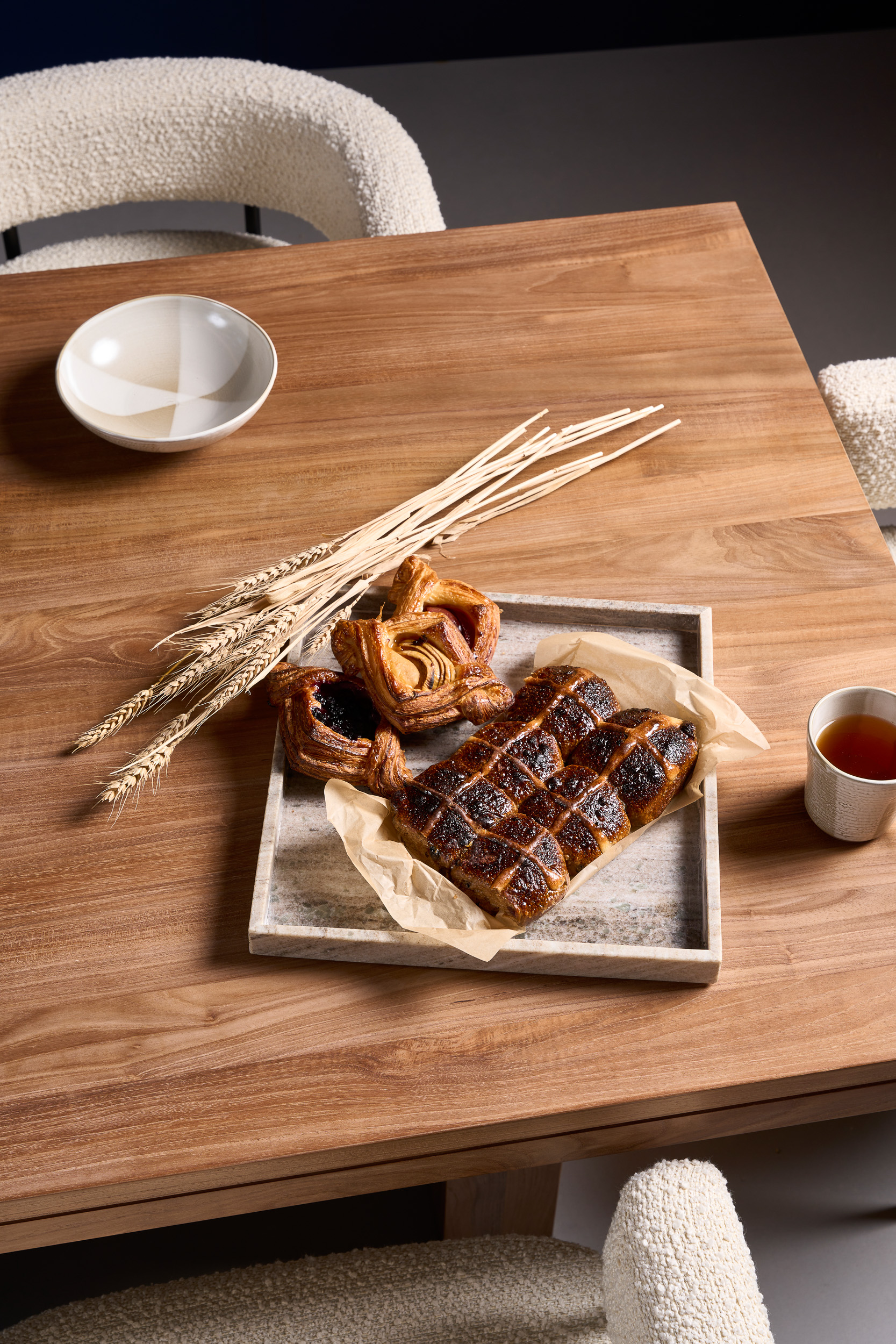 Majsa Marble Square Tray - Brown