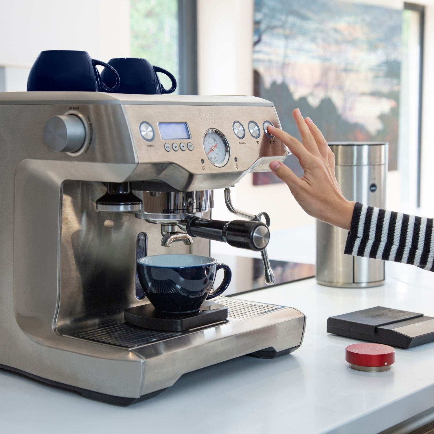 Sage The Dual Boiler Black Truffle Espresso Machine | Rounton Coffee -  Default Title - Rounton Coffee