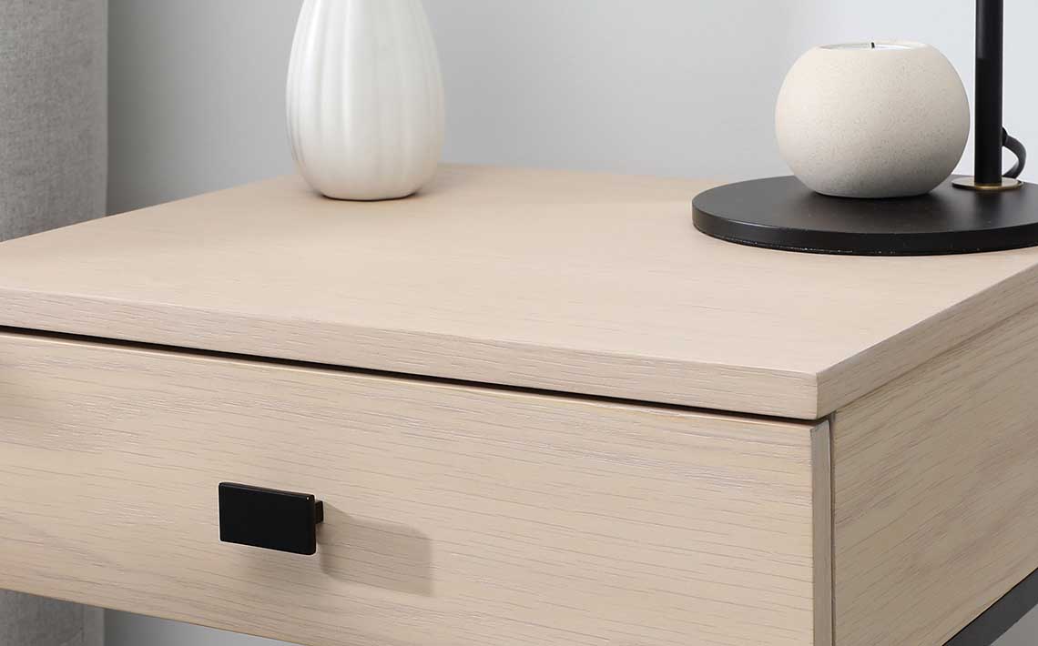 Odele Light Wood Bedside Table