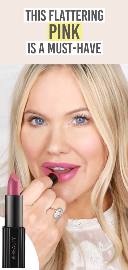 Izi Beauty Empowered Lipstick in shade Free Spirit - Beauty and the Boutique - This flattering pink is a must-have
