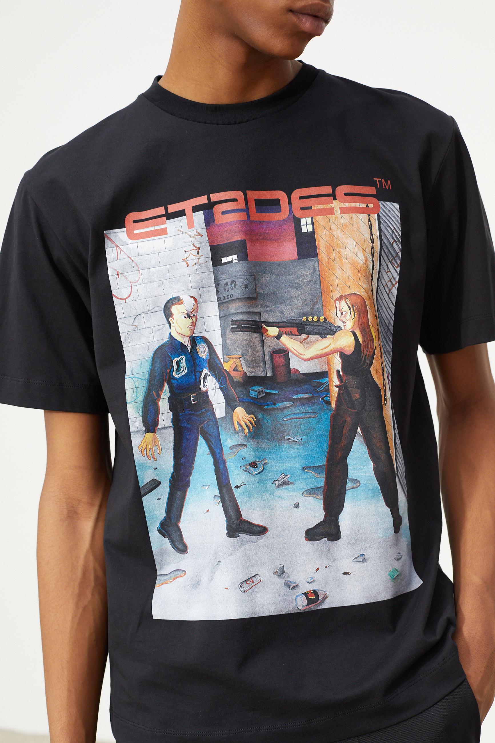 売切最終価格♂新品・半袖Tシャツ【Etudes】TERMINATOR 黒 S 【公式通販】