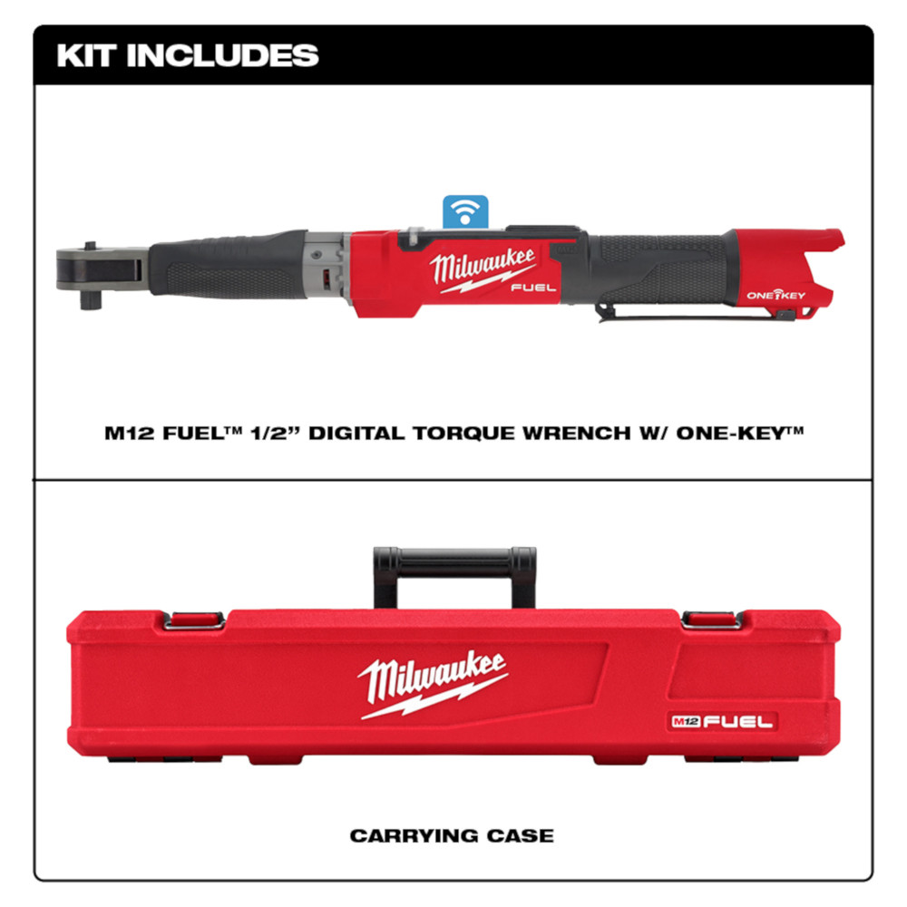 12V M12 FUEL ONE-KEY Lithium-Ion Cordless 1/2" Digital Torque Wrench (Tool Only)