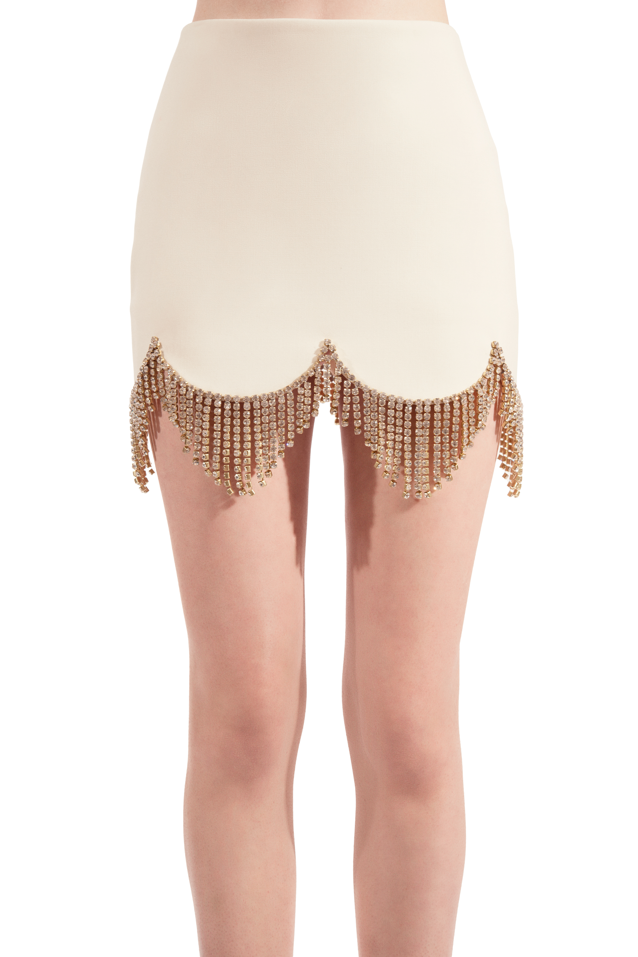 Crystal Scallop Mini Skirt