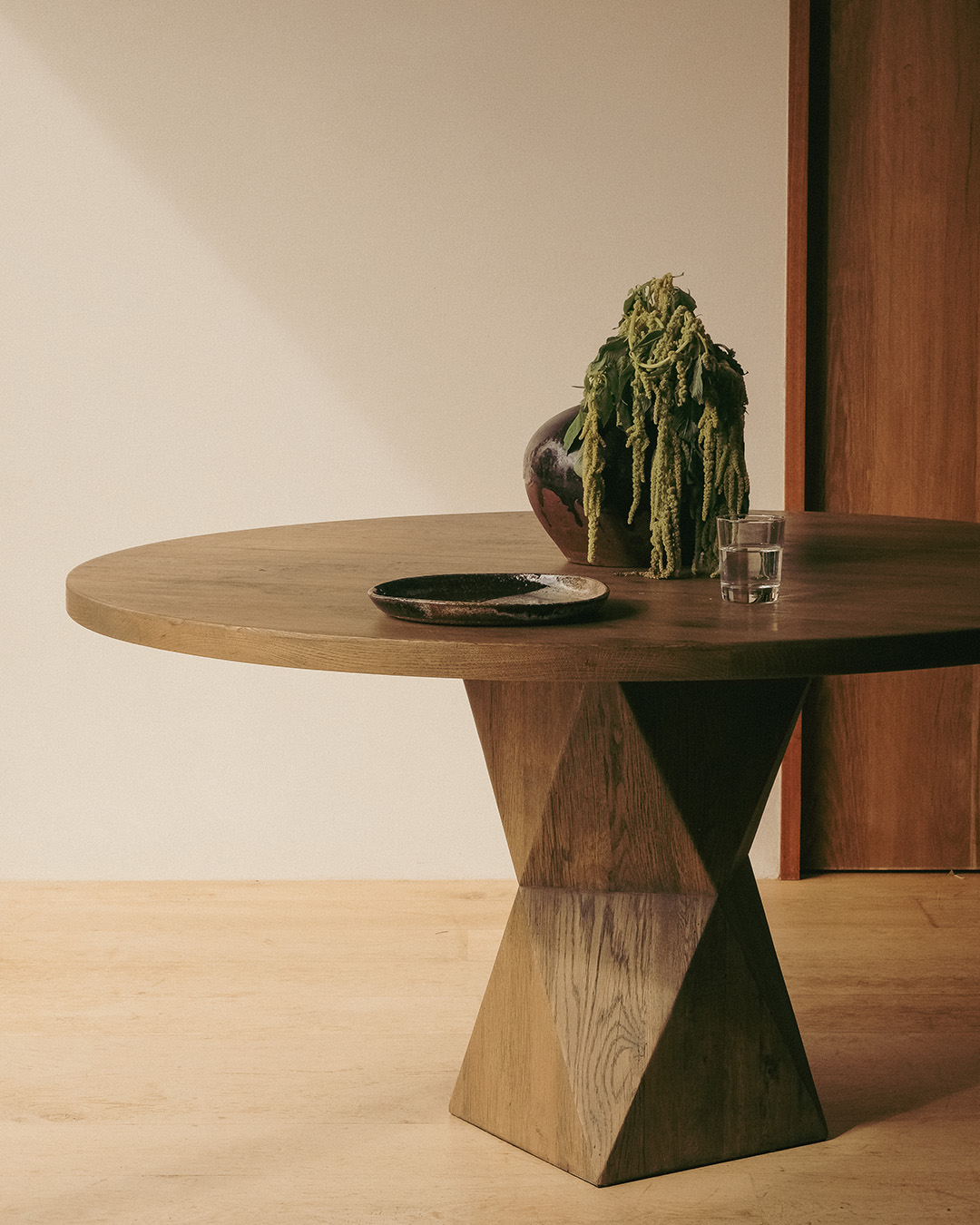 Rustic Helix Round Dining Table