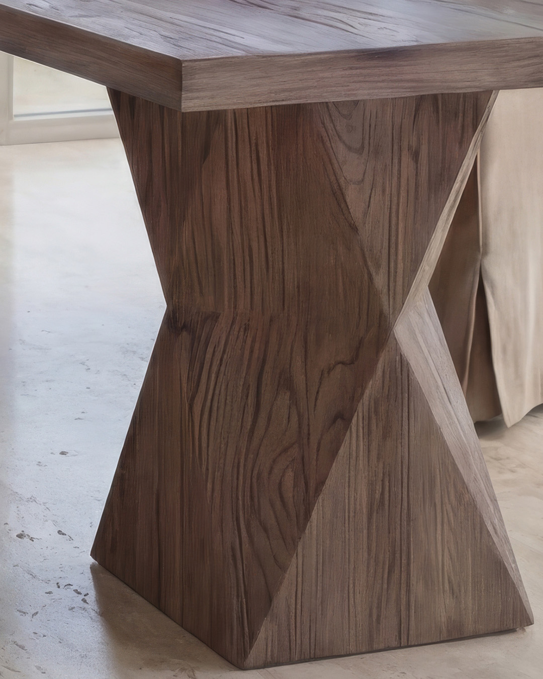 Rustic Helix Rectangular Dining Table