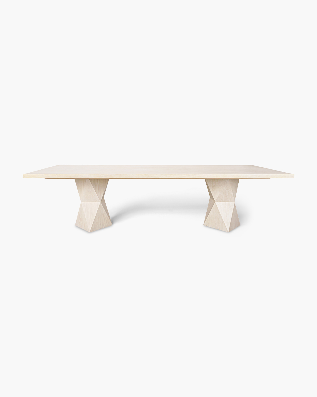 Cass White Helix Rectangular Dining Table
