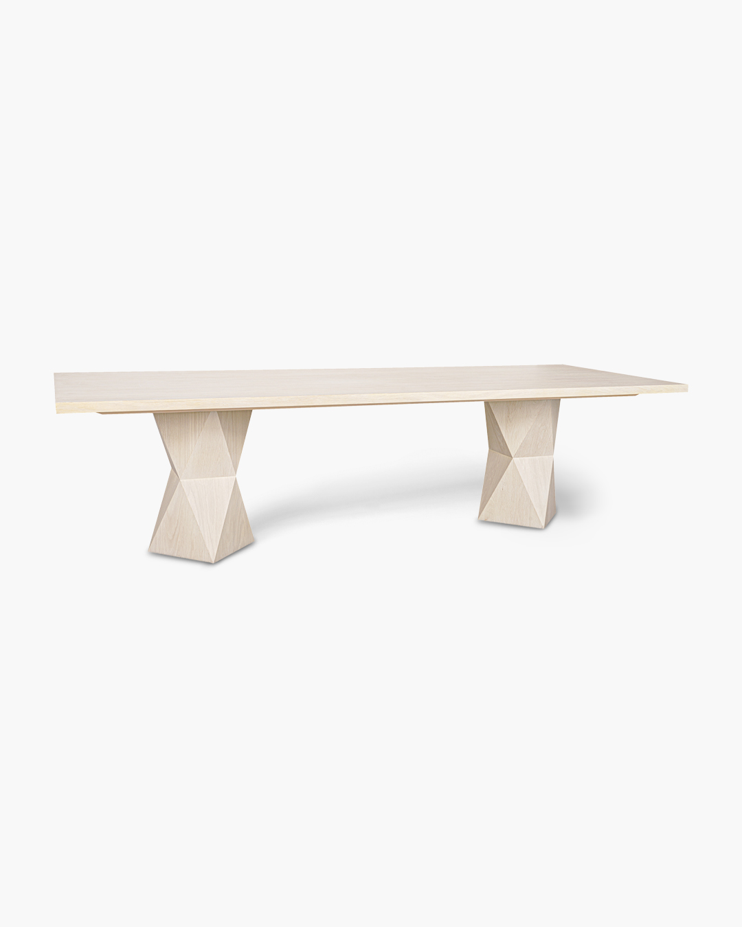 Cass White Helix Rectangular Dining Table