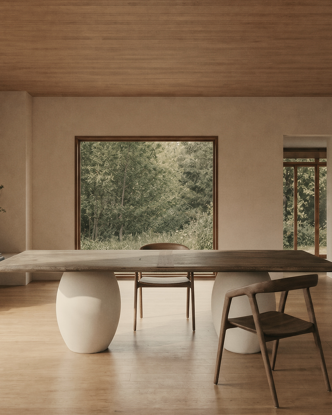 Rustic Blanc Olay Rectangular Dining Table