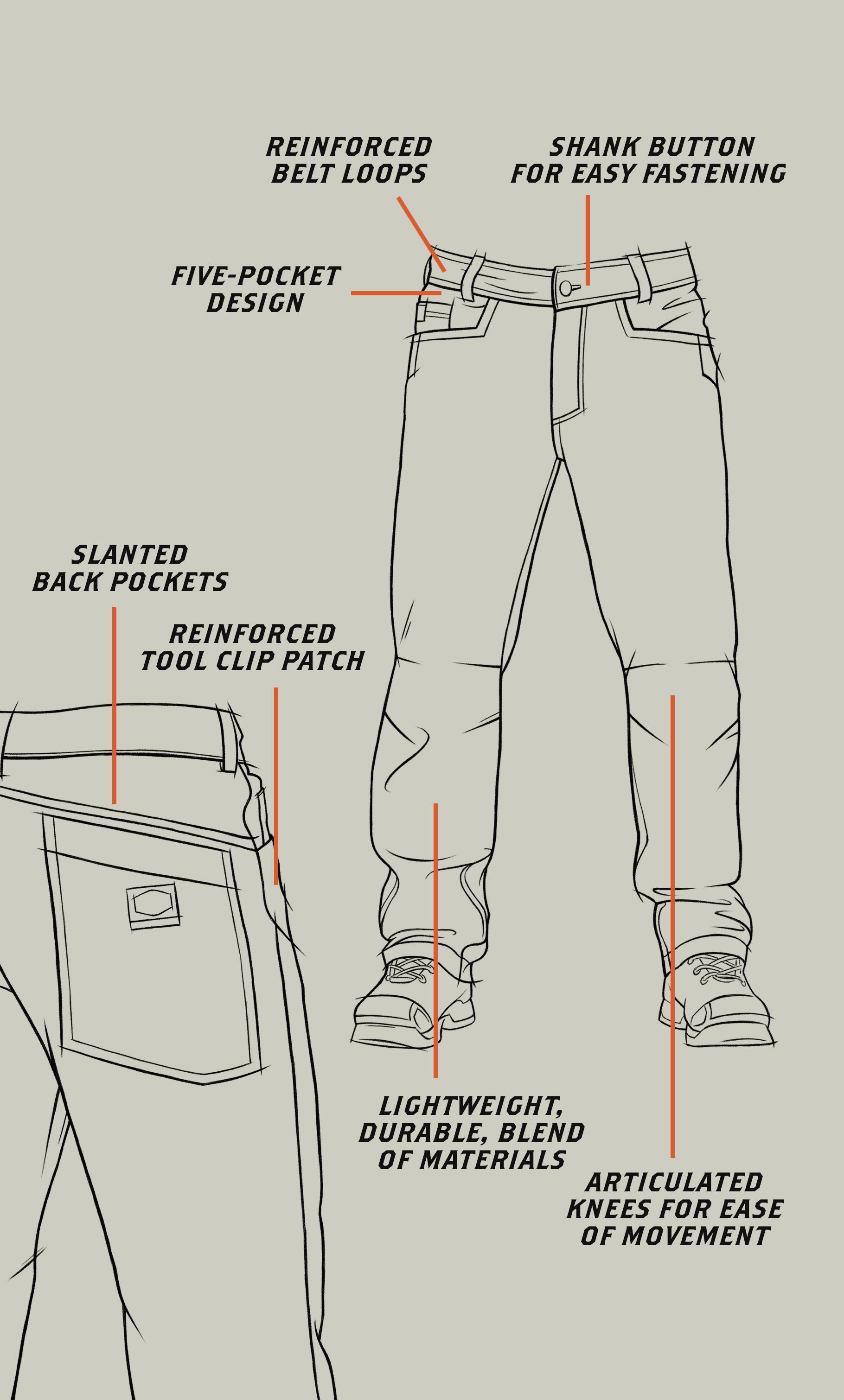The Basic Work Pants features
